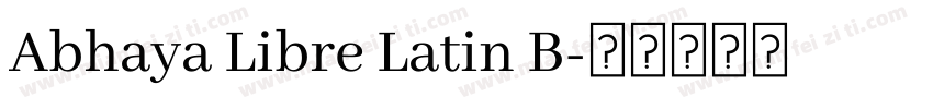 Abhaya Libre Latin B字体转换